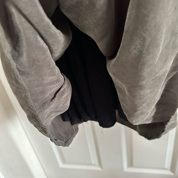 Objects Without Meaning Hi-Neck Halter Dress Gathered Green Lagenlook sz Medium - Picture 10 of 16